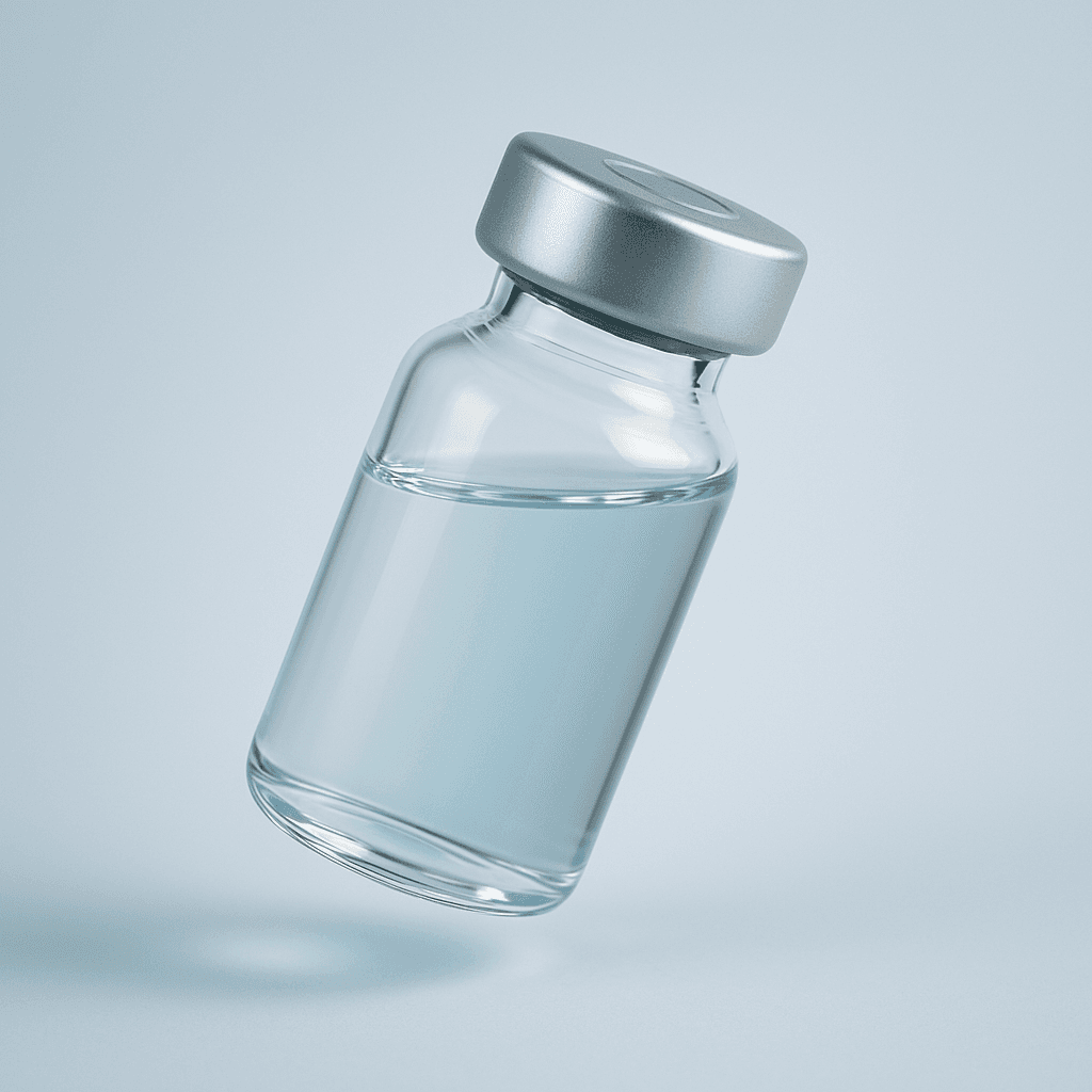 Molecular structure diagram of GHRP-6 showing its peptide sequence and chemical bonds